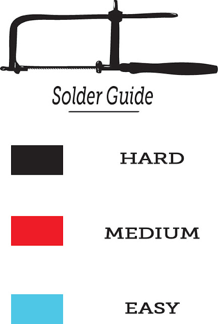 hard, medium, easy, solder, silver, color guide