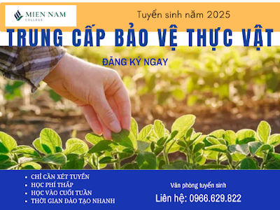 Thông báo tuyển sinh Trung cấp ngành Bảo vệ thực vật tại Huyện Cẩm Mỹ
