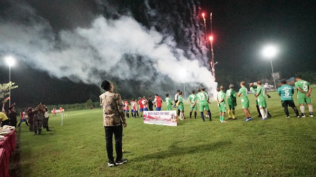 Bangkitkan Sepakbola Liga Kampung, Bupati Sidoarjo Buka Turnamen Sekaligus Resmikan Lapangan Bola Buaya Sakti