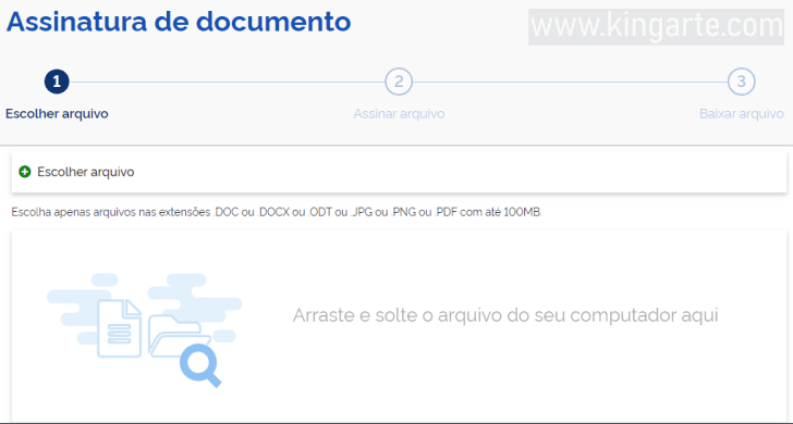 Carregamento de arquivos no Assinador ITI