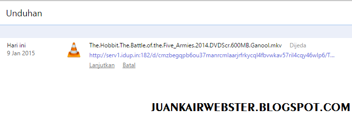 Sekarang tinggal tunggu beberapa saat sampai file terdownload.