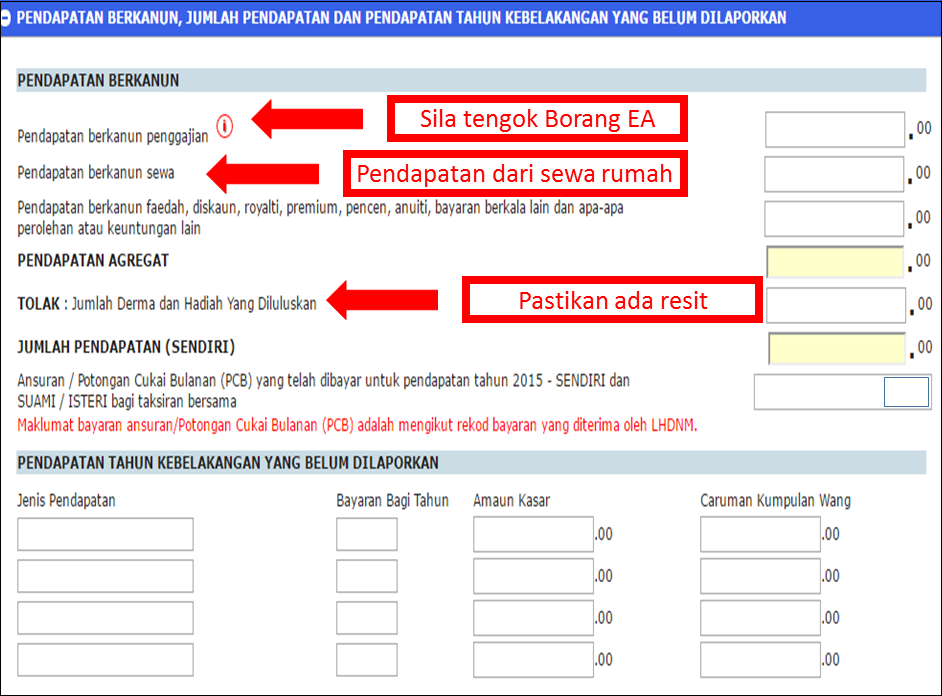 Cara,Panduan Dan Langkah Isi Borang Cukai Pendapatan 