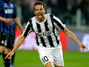 The Number 10 celebrates his last goal vs Inter Milan