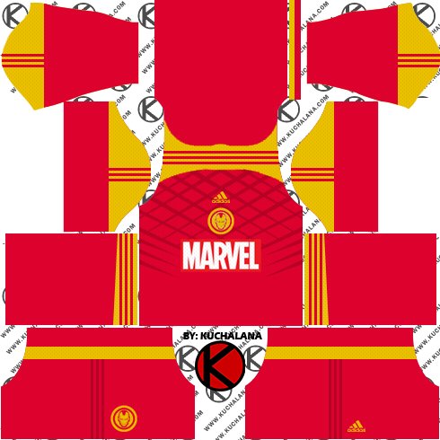 Adidas Marvel Iron Man, Hulk, Spider-Man 2018 Kits - Dream League Soccer Kits - Kuchalana