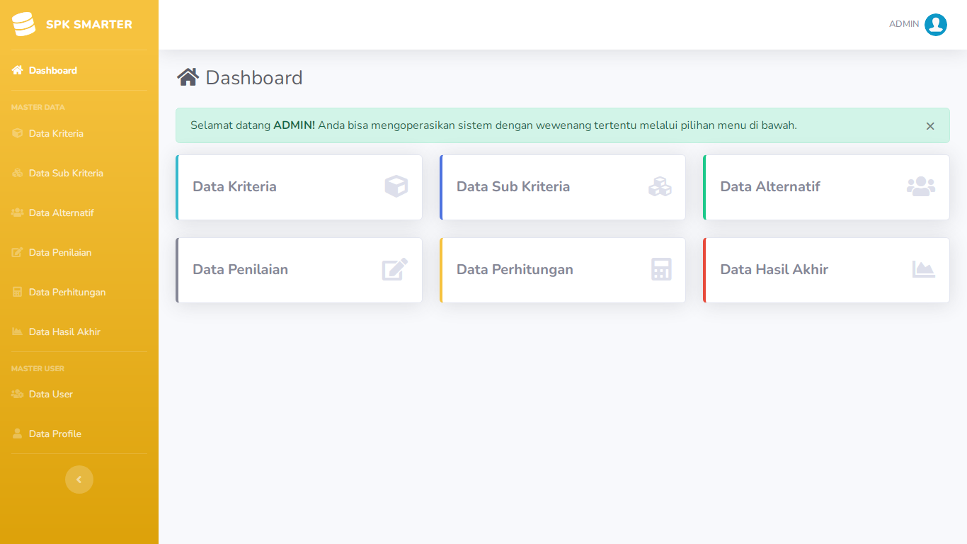 Aplikasi Sistem Pendukung Keputusan Pemilihan Karyawan/Pegawai Terbaik Metode SMARTER - SourceCodeKu.com