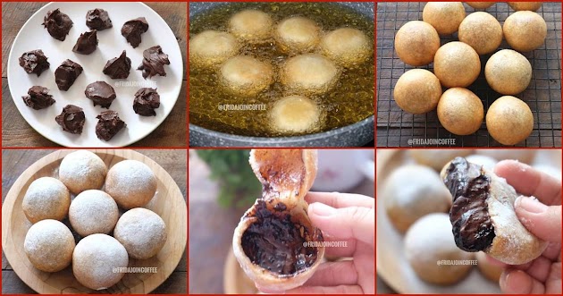 Resep Donat Korea (Chapssal Doughnut) Atau Donat Tepung Ketan. Mengembang Sempurna dan Crunchy Luarnya, Kenyal Dalamnya, Lumer Coklatnya