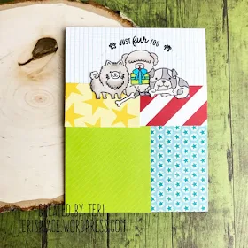 Sunny Studio Stamps: Party Pups Customer Card by Teri Anderson
