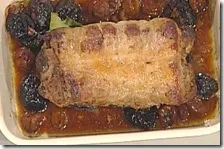 Arrosto di maiale ripieno di frutta e spezie