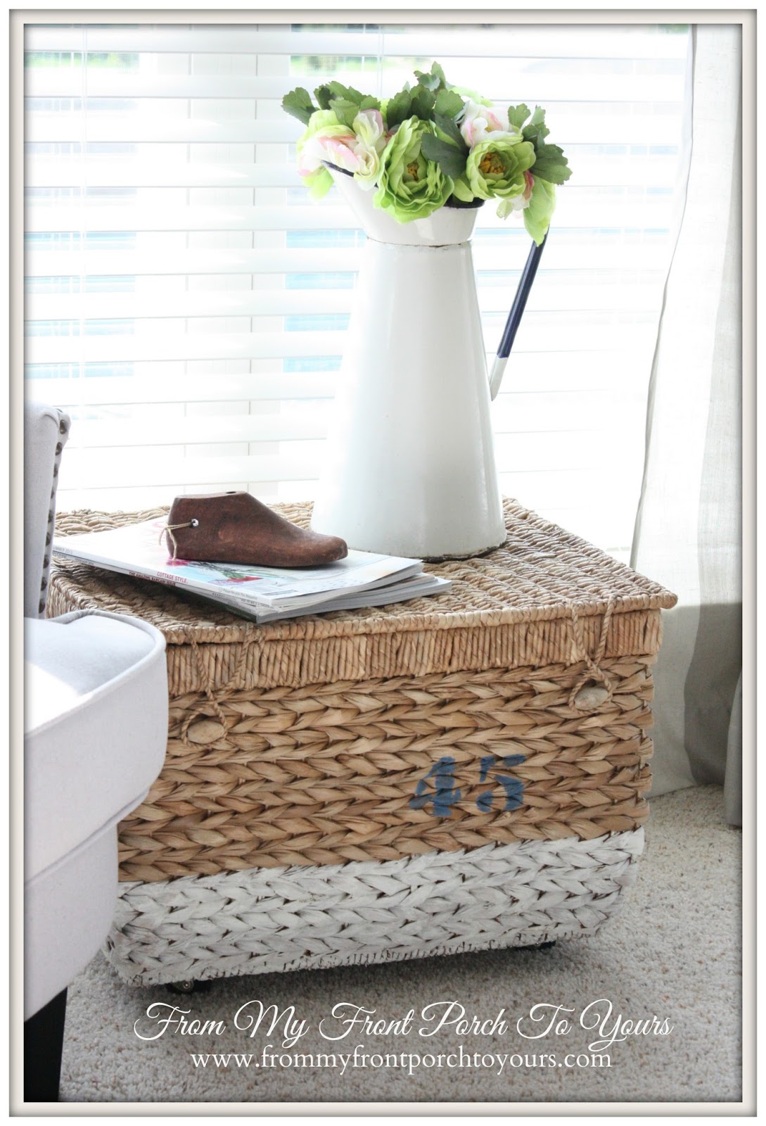 From My Front Porch To Yours- DIY Basket Side Table