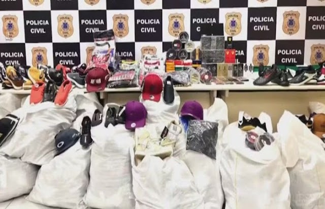 Homem é preso e mais de 13 mil produtos falsificados são apreendidos no Feiraguay