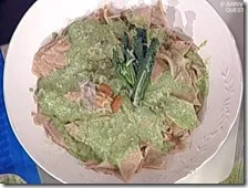 Testaroli al pesto d’inverno