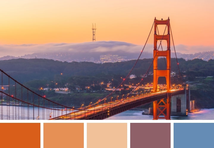 Golden Gate Color Palettes