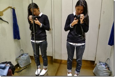 H&M navy blue knitwear pullover sweater
