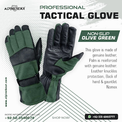 Non-Slip Olive Green Professional Tactical Glove
