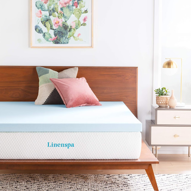 Linenspa 3 Inch Gel Infused Memory Foam Mattress Topper