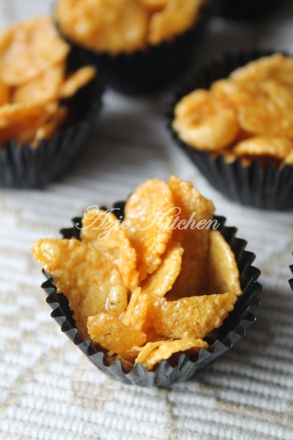 Biskut Cornflakes Madu Kegemaran Anak Anak - Azie Kitchen