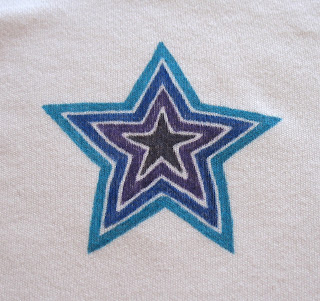 blue purple star onesie