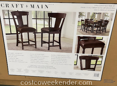 Have a nice meal with the family with the Craft + Main Counter Height Dining Set