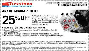 Firestone Oil Change Coupons