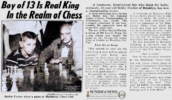 Boy of 13 Is Real King In the Realm of Chess