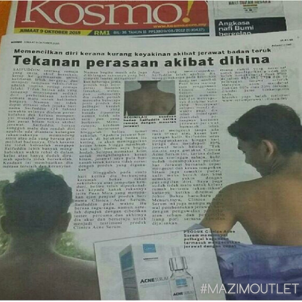 Mazim Outlet: Clinica Acne Serum di Akhbar Kosmo!