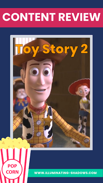 Toy Story 2 - Content Review - Picture of Woody, in the background is Jessie and Stinky Pete