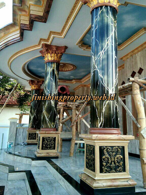 cat awan awan, cat motif awan, cat plafon motif awan, kubah masjid motif awan, dome gambar awan