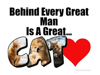 Behind Every Great Man Is A Great Cat Big Letter