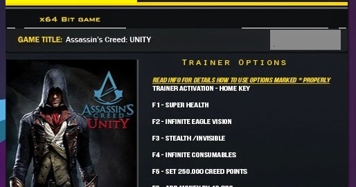 assassins creed unity trainer 1 1 0