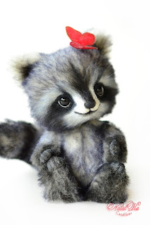 Artist raccoon, racoon, Waschbär, енот, Коллекционные мишки тедди, авторские тедди, авторские игрушки, тедди, коллекция мишек тедди,друзья мишек тедди, NatalKa Creaions, artist teddy bears, ooak teddies, collectable teddies, stuffed toys, Künstlerteddys, teddies with charm, Teddybären, Teddy kaufen, teddy bears buy, Summer Loving Collection, Влюбленные в лето