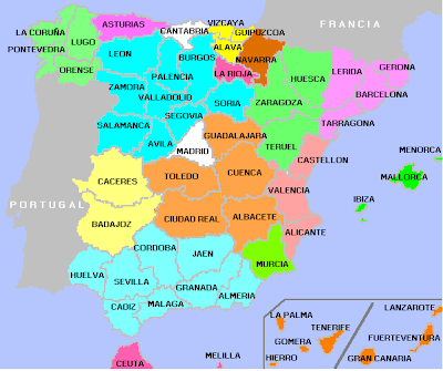 Resultado de imagen de comunidades autonomas y provincias