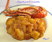 Langosta guisada con patatas