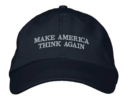 Make America Think Again embroidered Hat for sale on Zazzle Gregvan