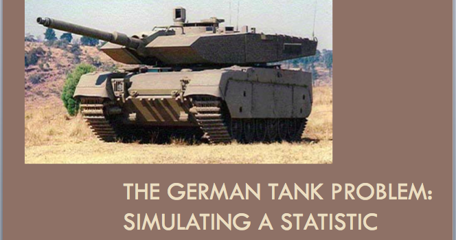MATHEMATICAL MUSINGS by mathteacher24: Teach 180: The German Tank Problem  (Day 40)