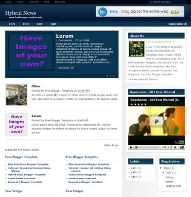 Hybrid News Blogger Template