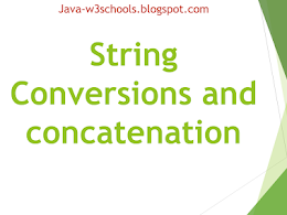 String Conversions and concatenation Example in Java | Interview Questions