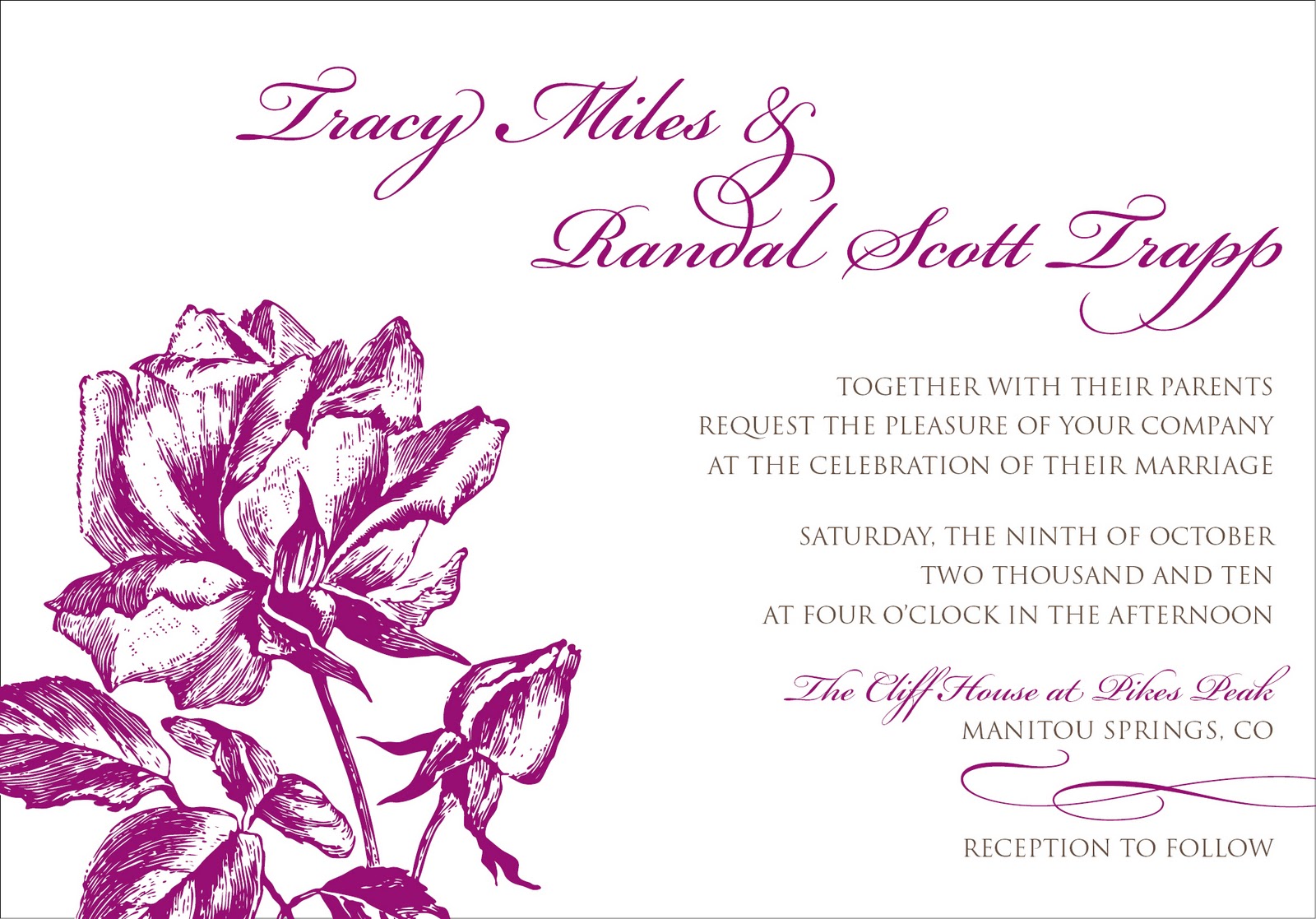 BAILEY DOEHLER DESIGNS: Wedding Invitation