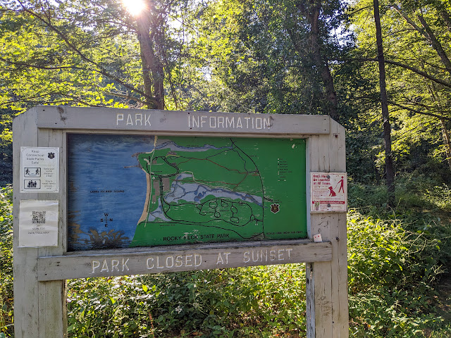 Rocky Neck State Park entry sign