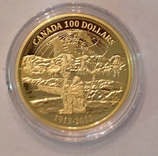 14k Gold Coin - 100th Anniversary of the Canadian Arctic Expedition - Mintage 2500 (2013) [Front]