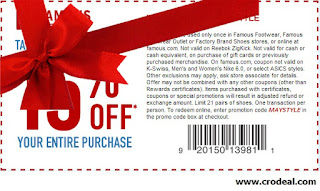Free Printable Famous Footwear Coupons