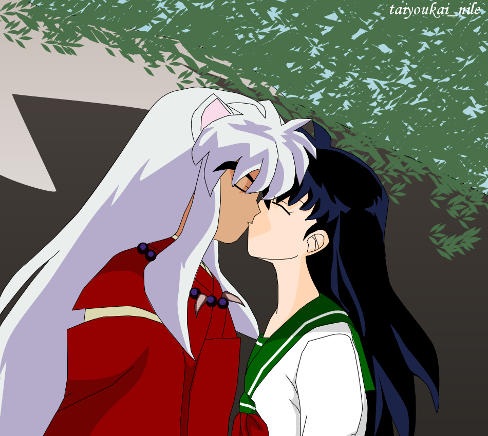 inuyasha and kagome kiss