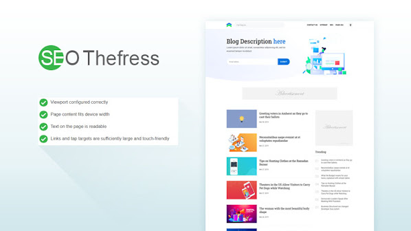 Template Blogger Responsif TheFress SEO