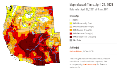 Drought Map US West - May 2021