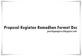 Proposal Kegiatan Ramadhan Format Doc