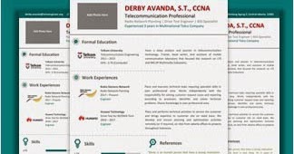 Desain CV Kreatif: Avanda - Contoh CV / Resume Teknik 