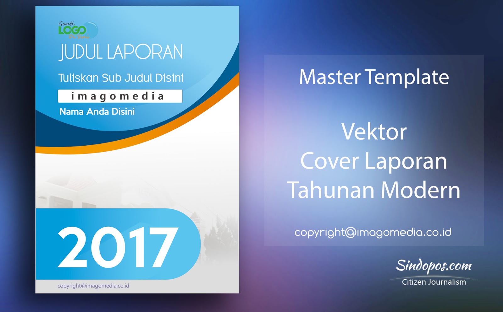 Download Template Desain Cover Laporan Tahunan Modern 