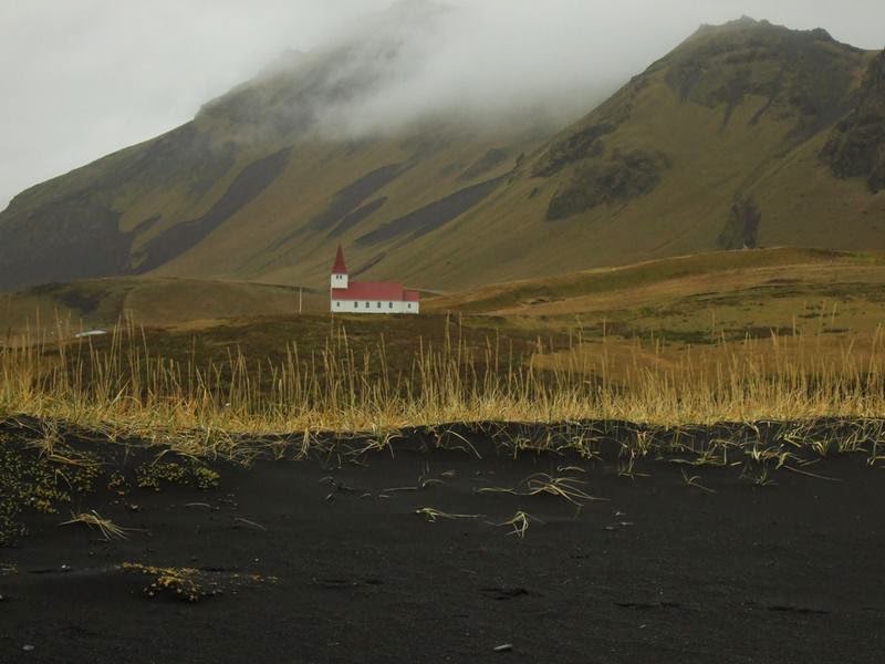 The black sand and pebble beach near the town of Vik i Myrdal, the southernmost settlement in Iceland.