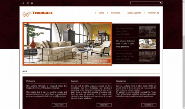 Free Joomla Interior Design Brown Template One Of The Best Free Business