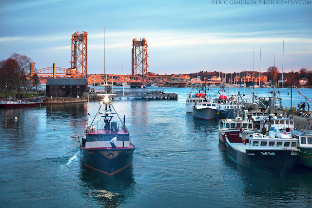 A fishing boat in portsmouth harbor