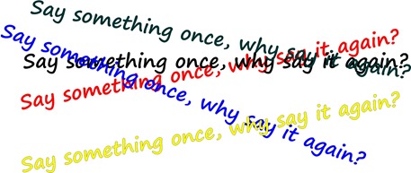repeated words repeated words